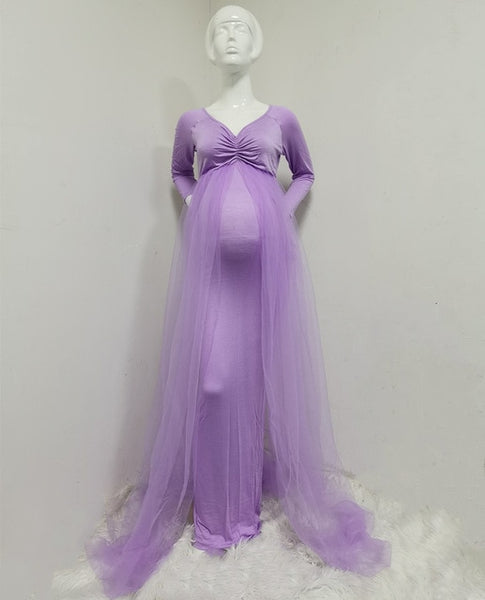 Maternity Tulle Long Dress